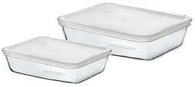 Pyrex Súprava sklenených dóz 2 ks, 1,5 l + 2,6 l