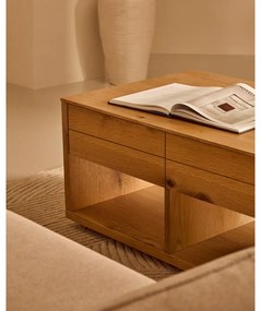 Konferenčný stolík v dekore duba v prírodnej farbe 60x140 cm Alguema – Kave Home