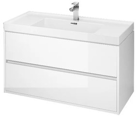Cersanit - skrinka s umývadlom 100cm, biely lesk , Cersanit Crea, S924-021+K114-018
