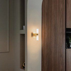 Inteligentné nástenné svietidlo do kúpeľne zlaté IP44 2-svetlá vrátane 2 Wifi G9 - Bath