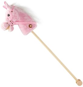 Baby Mix Hobby Horse so zvukom a kolieskami Rosieružová, 95 x 23 x 23 cm