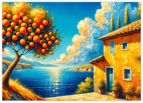 Obraz - Dom s pomarančmi II. (70x50 cm)
