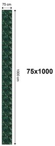 Tapeta kvitnúce maky v žlto-zelenom prevedení - 75x1000 cm