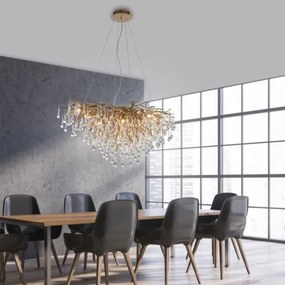 Paul Neuhaus 2192-11 - Luster na lanku ICICLE 10xG9/40W/230V 50x100 cm mosadz