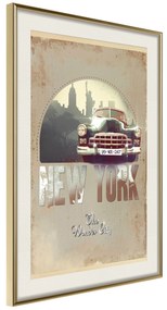 Artgeist Plagát - New York - The Wonder City [Poster] Veľkosť: 20x30, Verzia: Zlatý rám s passe-partout