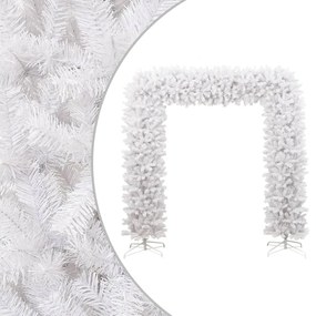 vidaXL Vianočný oblúk biely 240 cm
