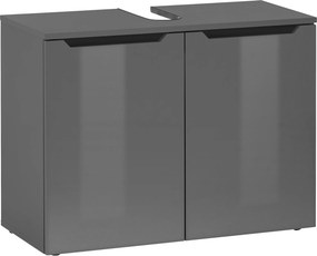 XXXLutz SKRINKA POD UMÝVADLO, čierna, antracitová s vysokým leskom, antracitová, 80/60/35 cm home24 - Online Only kúpeľne - 001279022201