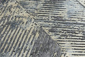 Moderný koberec DE LUXE 2087 Rybia kosť vintage - Štrukturálny zlato / sivá Veľkosť: 240x340 cm
