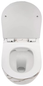 REA - Carlos Slim Lava závesná WC misa vrátane sedátka matná, imitácia kameňa, REA-C8004