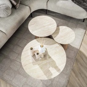 Konferenčný stôl 45-64 Romano 3-set 3D Ceramic Travertine  - Komfort-nábytok