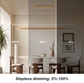Brilagi -LED Stmievateľný luster na lanku OAK SMART LED/30W/230V Wi-Fi Tuya dub+diaľkový ovládač
