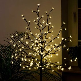 Nexos 1126 Dekoratívne LED osvetlenie - strom s kvetmi 150 cm, teple biele