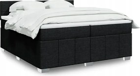 vidaXL Boxspring posteľ s matracom čierna 200x200 cm látka