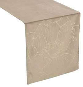 Dekorstudio Elegantný zamatový behúň na stôl BLINK 13 béžový Rozmer behúňa (šírka x dĺžka): 35x180cm