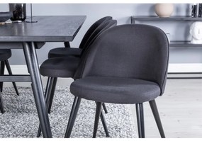 Venture Home Jedálenské stoličky 2 ks Velvet polyester čierne 444722
