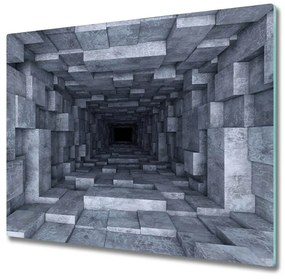 Sklenená doska na krájanie Tunel 60x52 cm