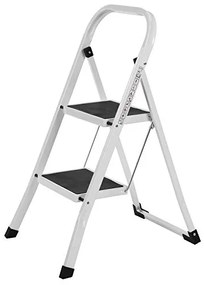 Rebrík, 2-stupňový rebrík, skladací, nosnosť 150 kg, biely