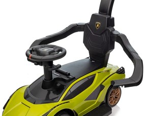 Lean Toys Detské odrážadlo Lamborghini QLS-996T s rúčkou - zelené