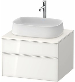 DURAVIT Zencha závesná skrinka pod umývadlo na dosku, 2 zásuvky, 650 x 550 x 442 mm, biela/biela super matná, ZE4820064840000