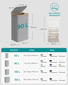 Kôš na bielizeň 90L LCB509G01