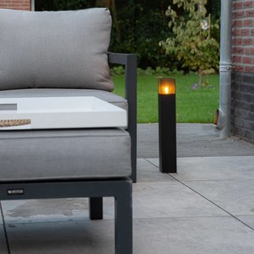 Stojanové vonkajšie svietidlo čierne 50 cm IP44 s efektom dymového skla - Dánsko