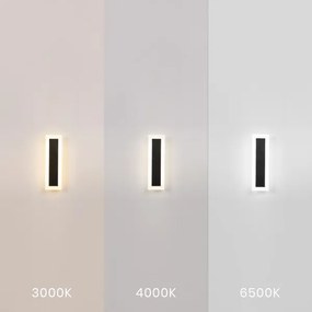 LED vonkajšie nástenné svietidlo WOW LED/10W/230V 3000/4000/6500K 30 cm IP54 čierne