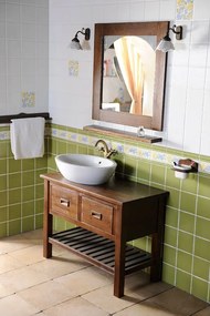 Sapho Sapho, BRAND umývadlová skrinka 100x73x50cm, morený smrek, BA101S