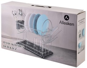 Kovový odkvapkávač na riad Basic Kitchen, 51x36,5x23,5 cm