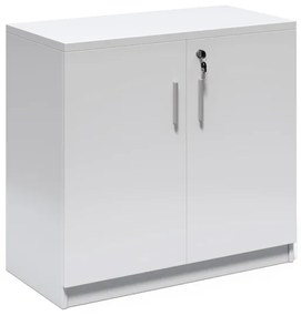 Nízka kancelárska skrinka Houseland Prime Line 02 80 cm biela