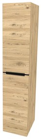 Mereo, Mereo Mailo, kúpeľňová skrinka vysoká 170 cm, čierne madlo, Multidecor, Dub San remo sand, MER-CN594LPBDSAN