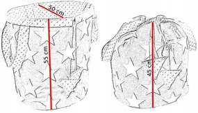 Detský kôš na hračky INDIÁN - béžový