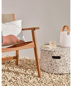 Bielo-hnedá vonkajšia lampa Kave Home Dialma