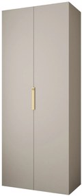 Šatníková skriňa 100 cm Carmela 50-4 (kašmír + zlatá). Akcia -20%. Vlastná spoľahlivá doprava až k Vám domov. 1126812