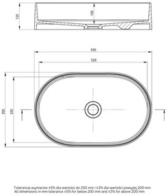 Deante Silia, granitové umývadlo na dosku 550x350x125 mm, béžová, DEA-CQS_5U6S