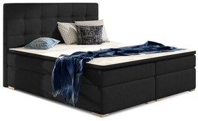 Manželská posteľ Boxspring 160 cm Irma 01 (čierna). Vlastná spoľahlivá doprava až k Vám domov. 1044594