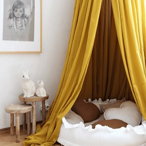 Baldachýn bavlnený horčicový maxi