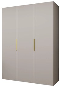 Šatníková skriňa 150 cm Mirabella 1 (kašmír + zlatá). Akcia -18%. Vlastná spoľahlivá doprava až k Vám domov. 1126357