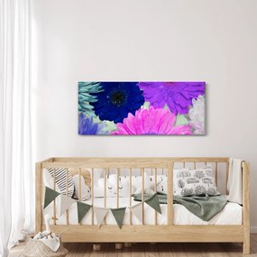 Obraz farebných kvetín (120x50 cm)