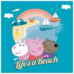 DETSKÝ LISOVANÝ BAVLNENÝ UTERÁK PEPPA PIG 30X30 CM VZOROVANÝ