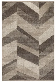 Koberec FEEL 5673/15055 HERRINGBONE béžový / hnedý / krémový