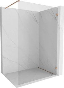 Mexen Lunar sprchová stena pravá 160 x 200 cm, 8mm číre sklo, medená matná, 830-160-000-65-00-P