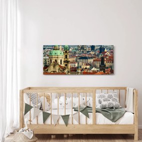 Obraz - Panorama Prahy (120x50 cm)