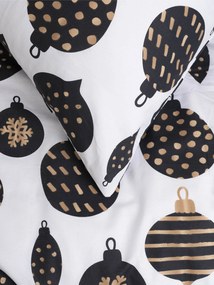 Vianočné francúzske bavlnené obliečky Renforcé – Zlaté Vianoce