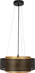 Toolight Toolight, LED závesné stropné svietidlo 40cm APP1000-CP, čierna-zlatá, OSW-07551