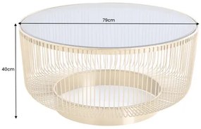Konferenčný stôl Variation 43233 Ø80cm Gold - Komfort-nábytok