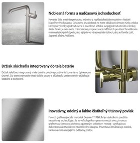 Deante Silia, nástenná vaňová batéria s ručnou sprchovou súpravou, čierna matná, DEA-BQS_N11M