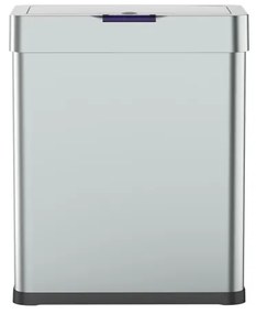 Bezdotykový odpadkový Jumbo kôš 60l USB kábel zadarmo, strieborná