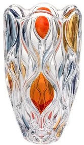Bohemia Jihlava barevná sklenená váza Ocean 30 cm