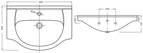 Aqualine Aqualine, SIMPLEX ECO 65 umývadlová skrinka s umývadlom 63x83,5x30,7cm, SIME650