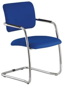 Konferenčná stolička Karl s podrúčkami, modrá
